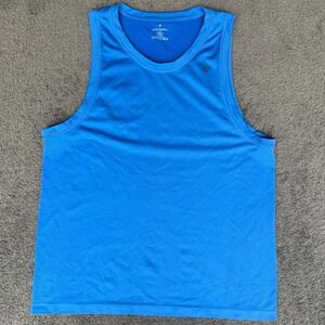 Fabletics Mens Training Tank Top Blue Sleeveless Athletic Gym Shirt Size L 3218